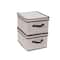 Household Essentials Canvas Storage Box with Lid